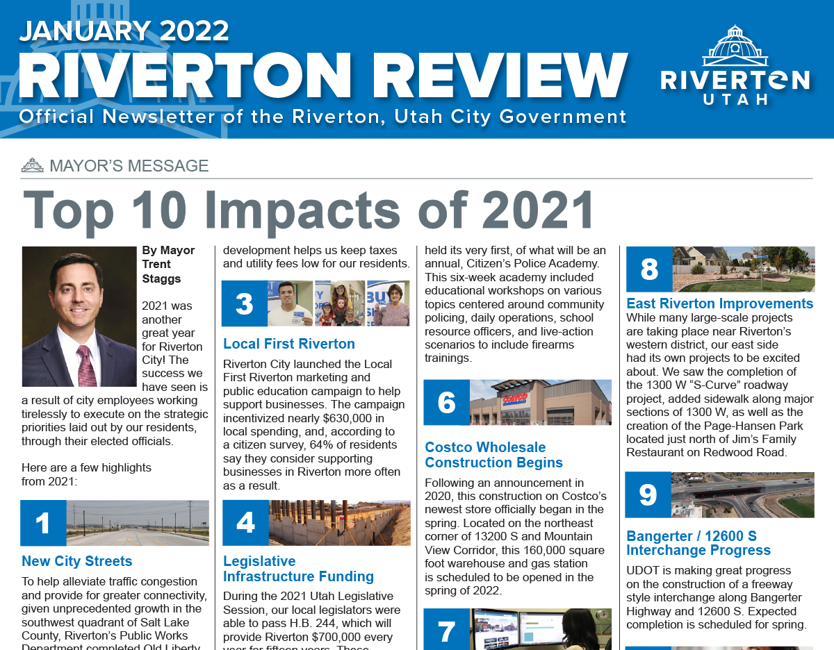 Riverton Review Print Newsletter - January 2022