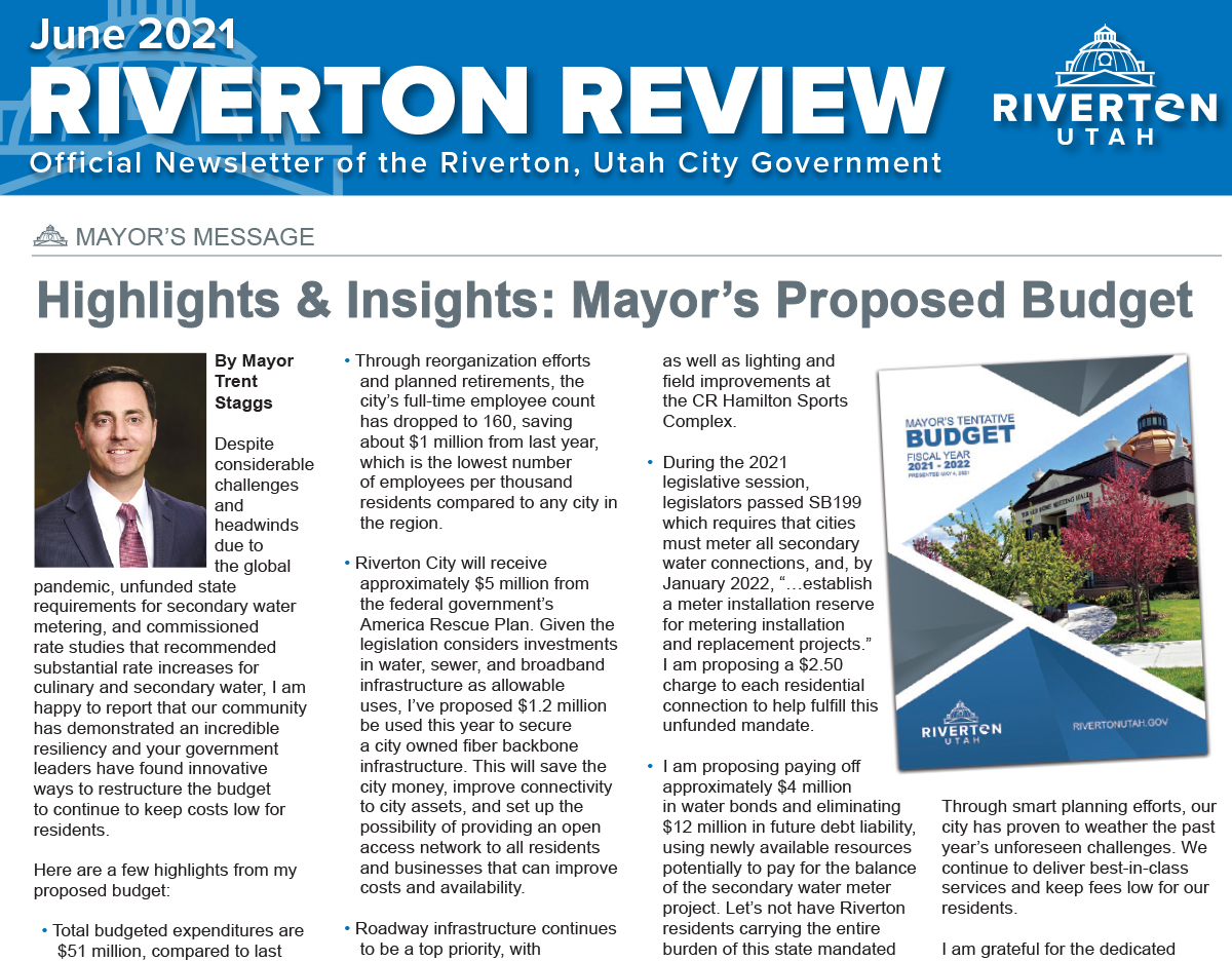 Riverton Review Print Newsletter - June 2021