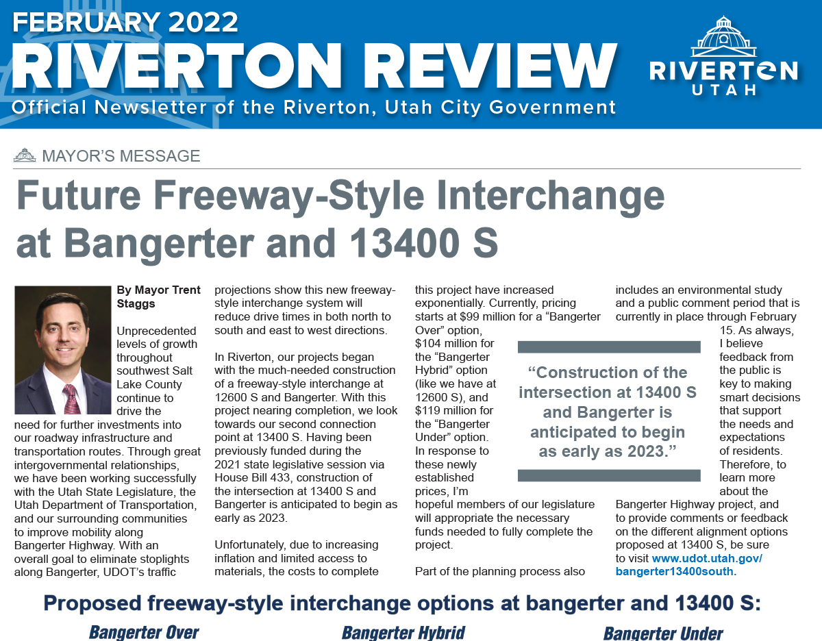 Riverton Review Print Newsletter - February 2022