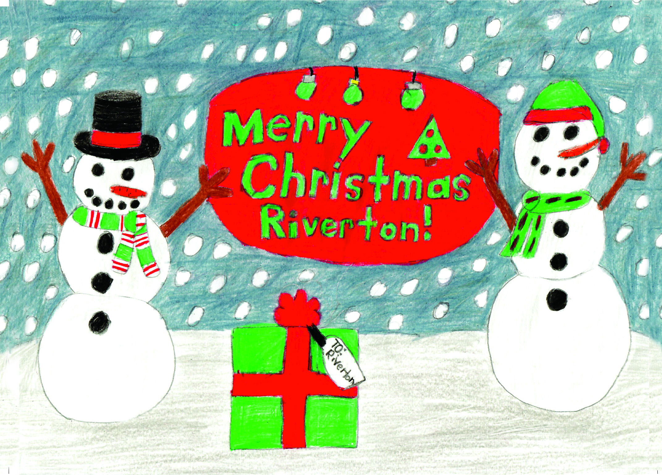Riverton City Christmas Card Design Contest Winner 2019